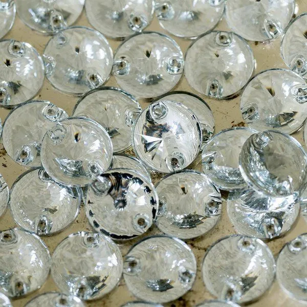 стразы пришивные rivoli, смола, прозрачный, 12 мм