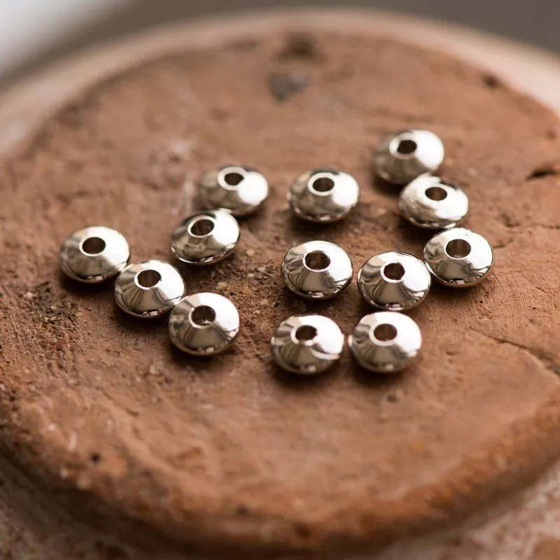 разделительная бусина "абакус", цвет платина,  5x2 мм