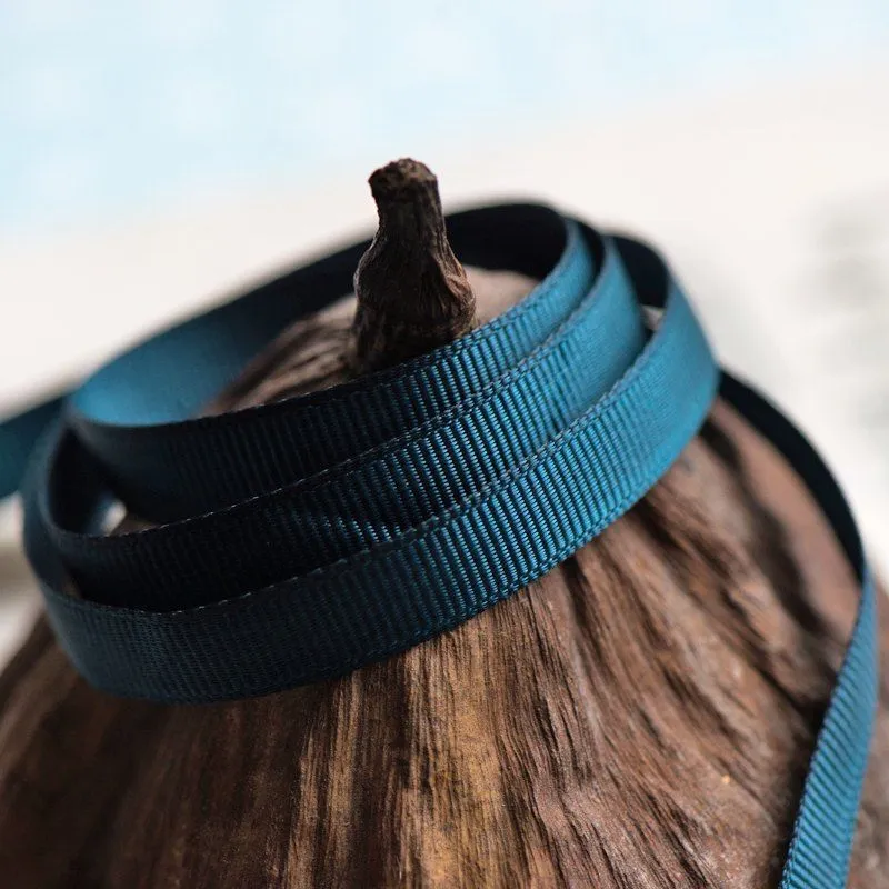 лента репсовая, цвет зелено-синий, ширина 10 мм ленты