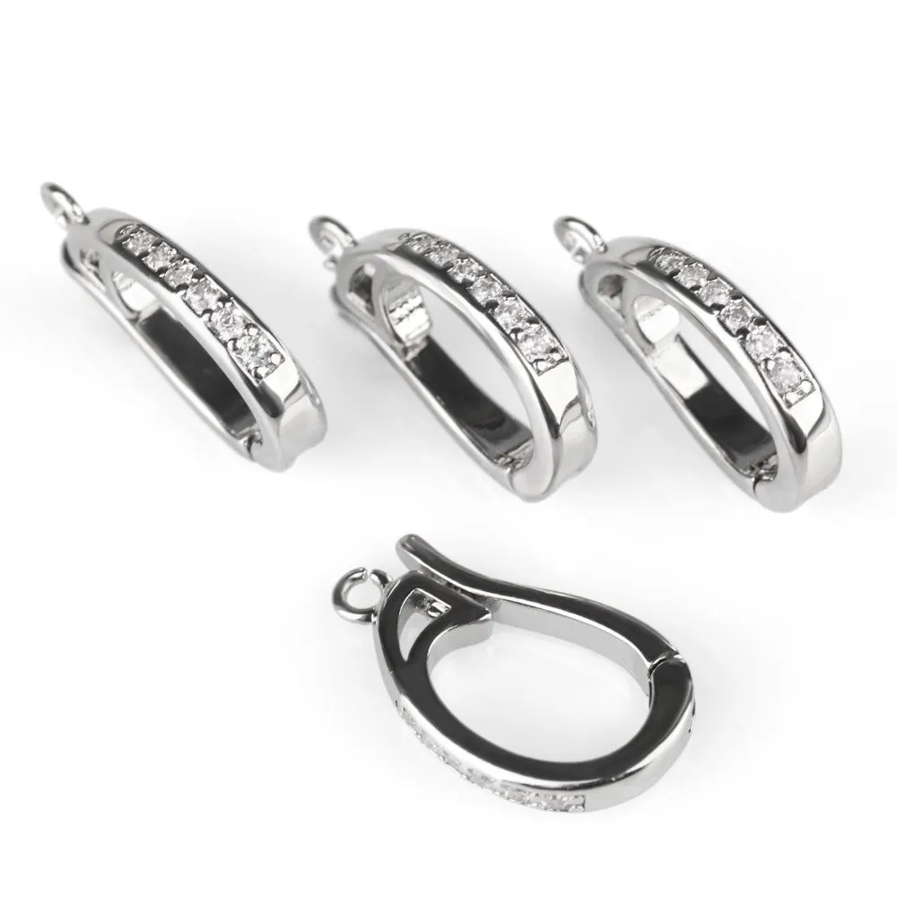 бейл "адель", покрытие платина/цирконий, 17x10x2.5 мм