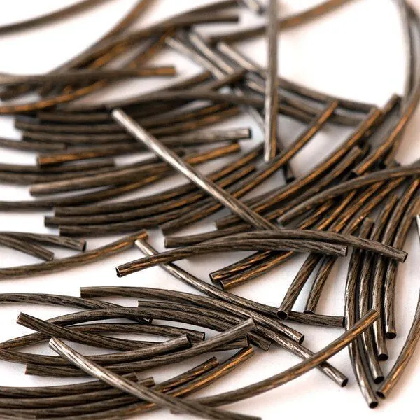 разделитель "трубочка", цвет античная бронза, 35х2 мм