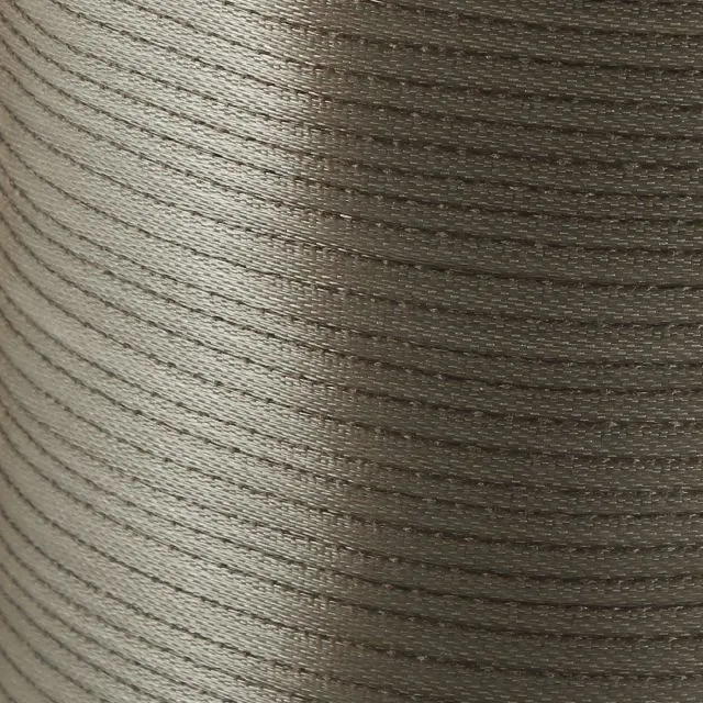 лента, атлас, цвет бежево-серебристый, ширина 3 мм ленты