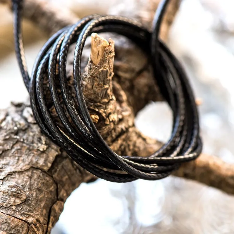 шнур вощеный, цвет черный, 2 мм