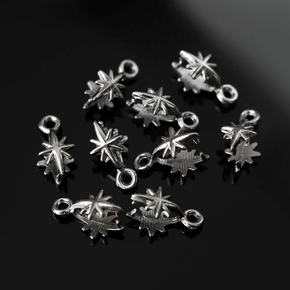 бейл "звезда", 304 stainless steel, цвет стальной, 13x6 мм