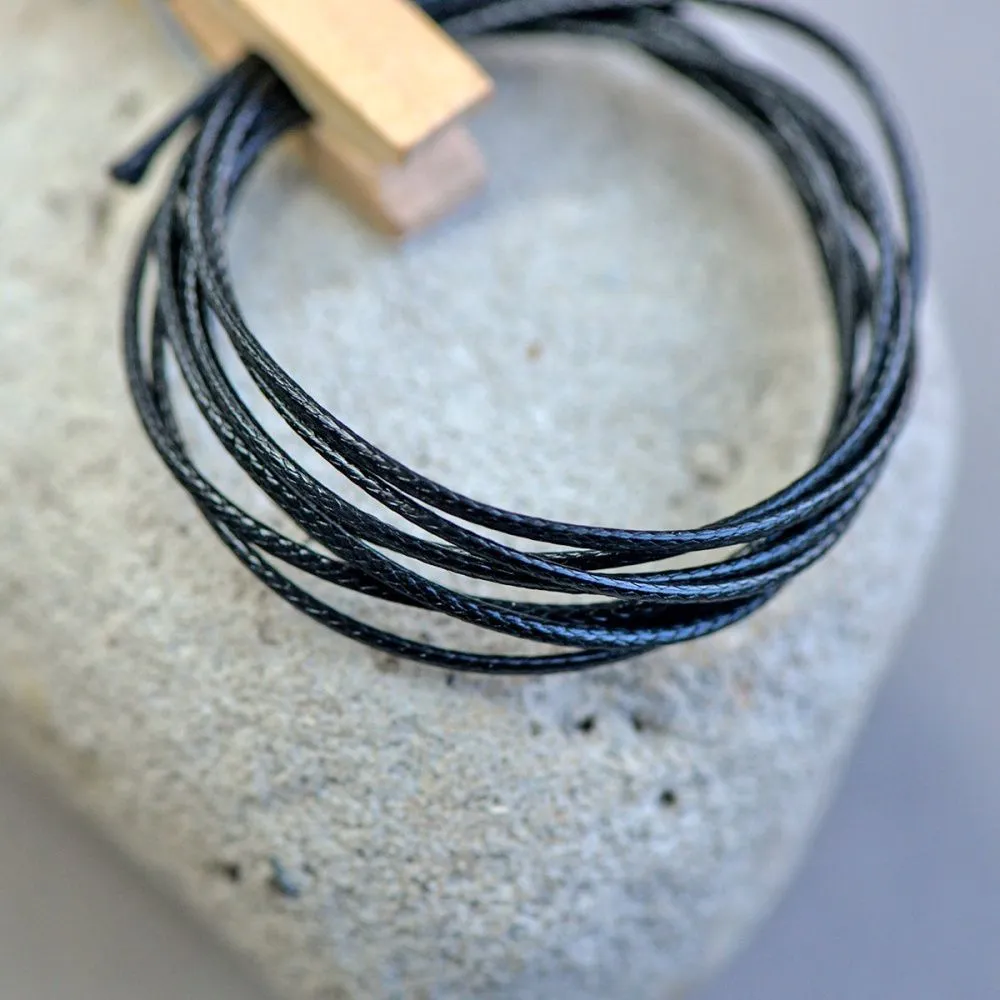 шнур вощеный, цвет черный, 1 мм