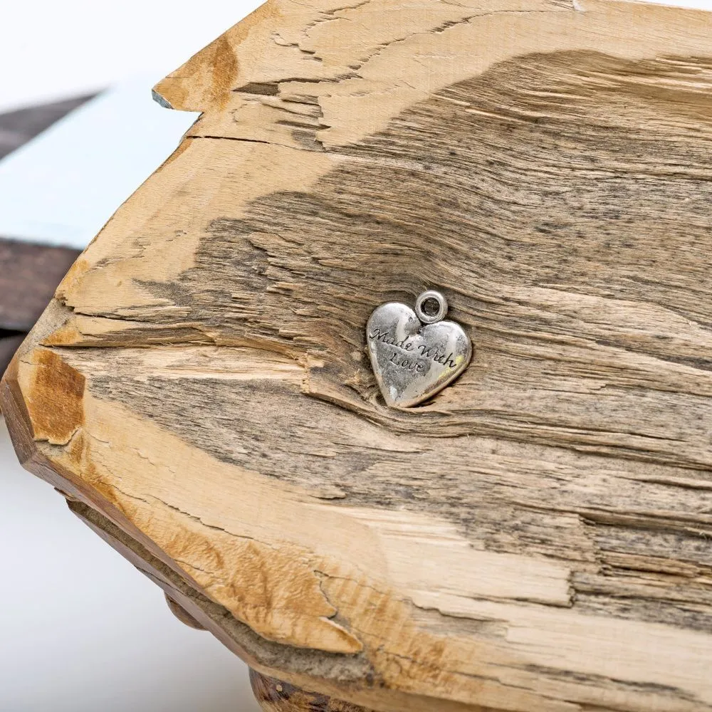 подвеска металлическая "сердце", цвет серебро, 20х17.5х3 мм