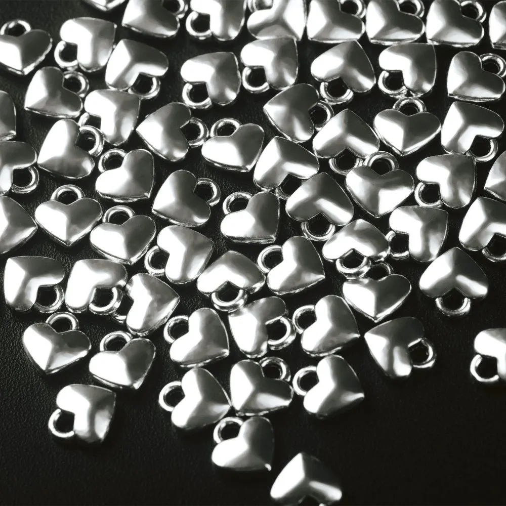 подвеска металл "харти", цвет античное серебро, 8x7x2.5 мм