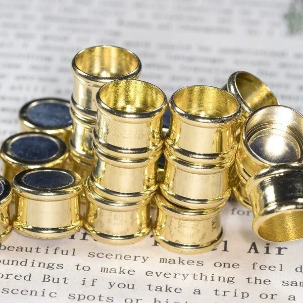 Замочки застежка магнитная для жгута "туба", цвет золото, 21x14x14 мм