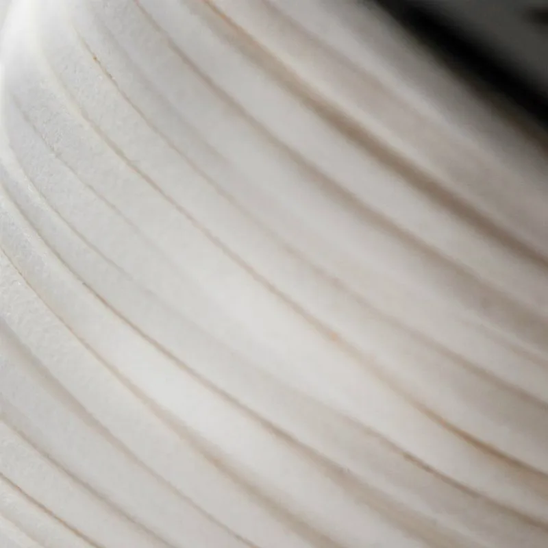 шнур из искусственной замши, белый, 3х1.5 мм