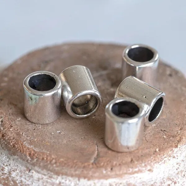 разделитель "колонна", цвет античное серебро, 9x8 мм