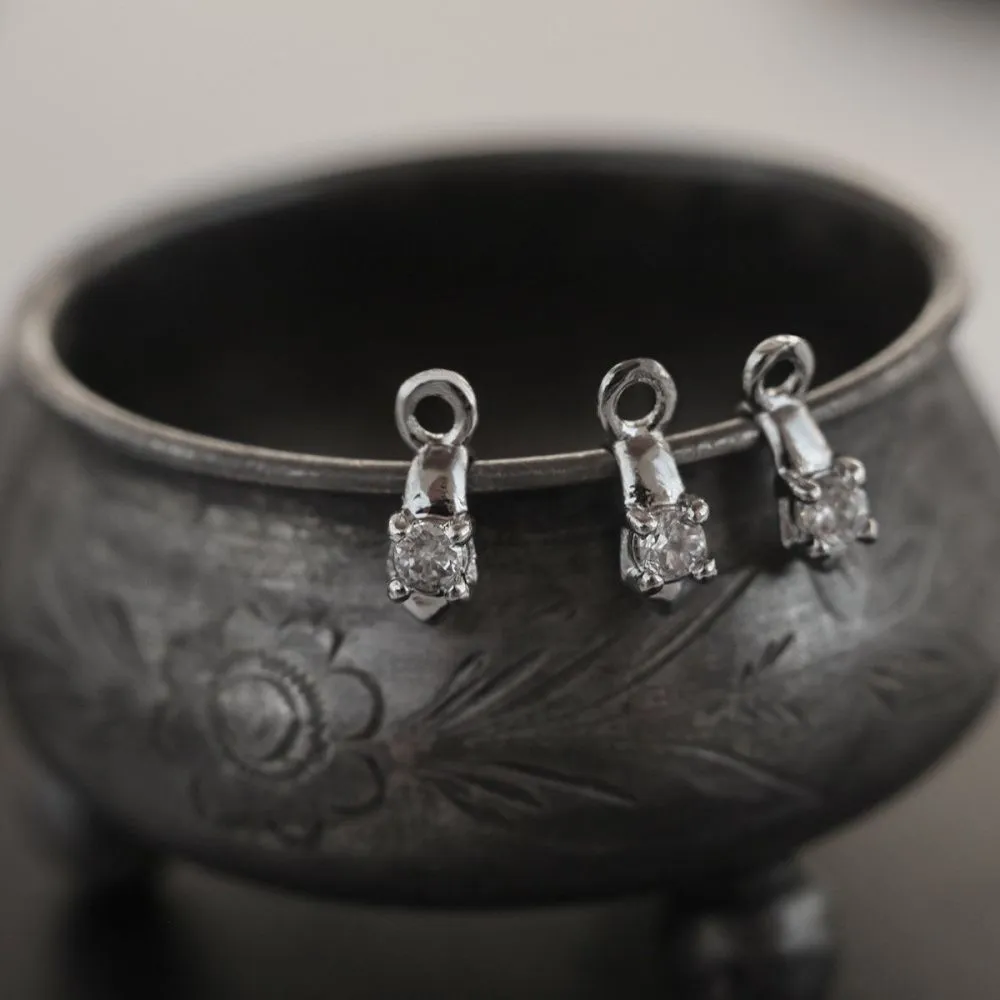 бейл "старлет", покрытие платина/цирконий, 9x3.5x7.5 мм