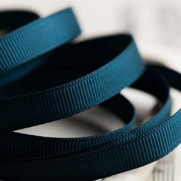 лента репсовая, цвет зелено-синий, ширина 10 мм ленты