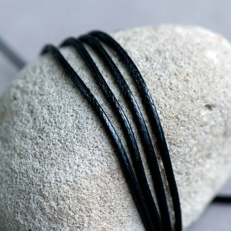 шнур вощеный, цвет черный, 2 мм