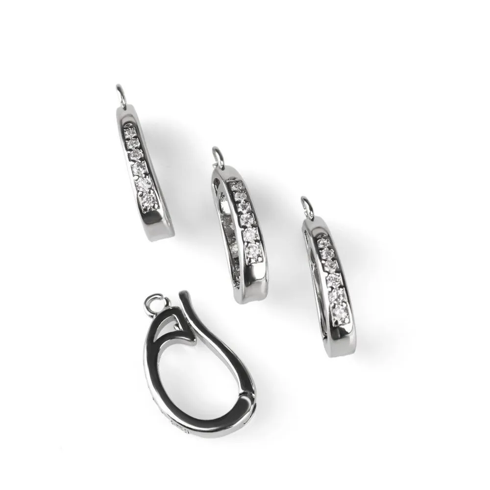 бейл "адель", покрытие платина/цирконий, 17x10x2.5 мм