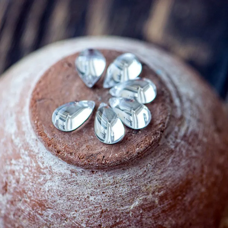 стразы пришивные "капля", акрил, цвет прозрачный, 15х9х6